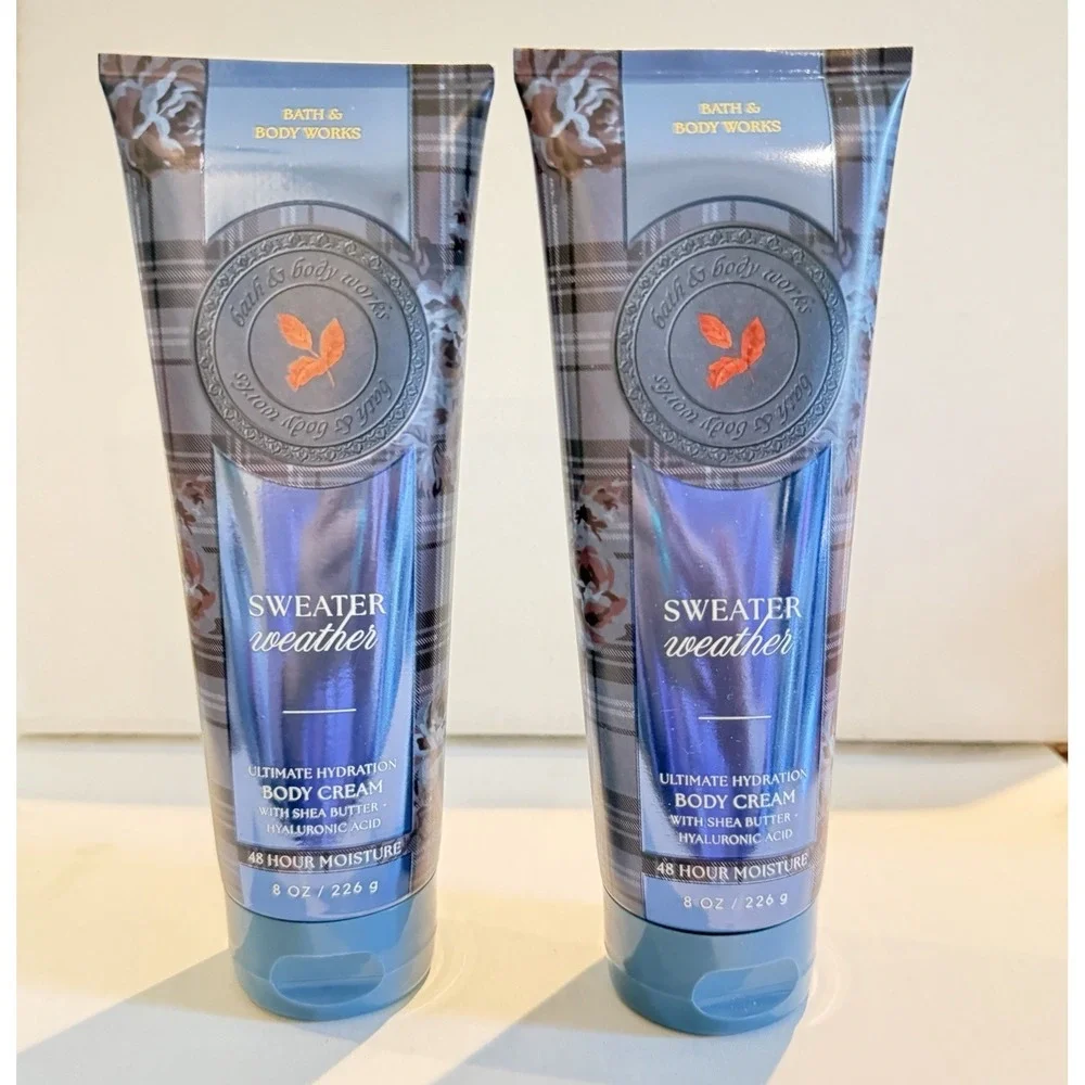 Bath & Body Works Sweater Weather Ultimate Hydration Body Cream 8 oz Lot of 2